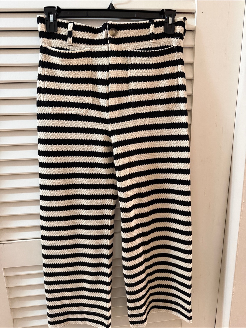 Maeve Collete Knit High Waist Wide Leg Cropped  Pants